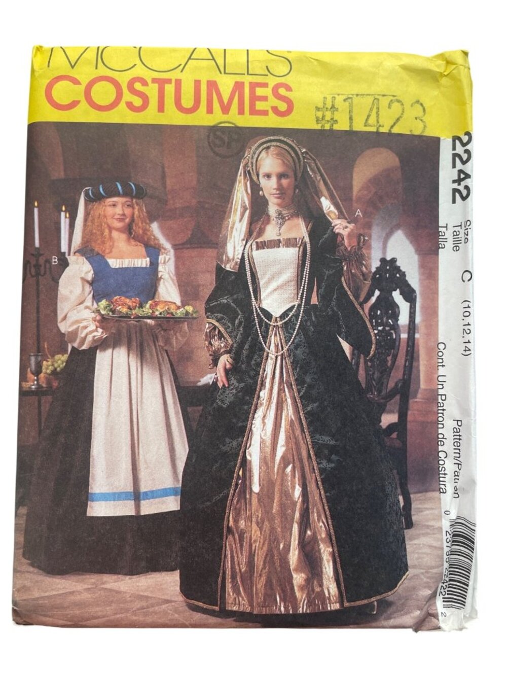 Vintage 90s McCalls 2242 Sewing Pattern Size 10-12-14 Renaissance Costumes UNCUT